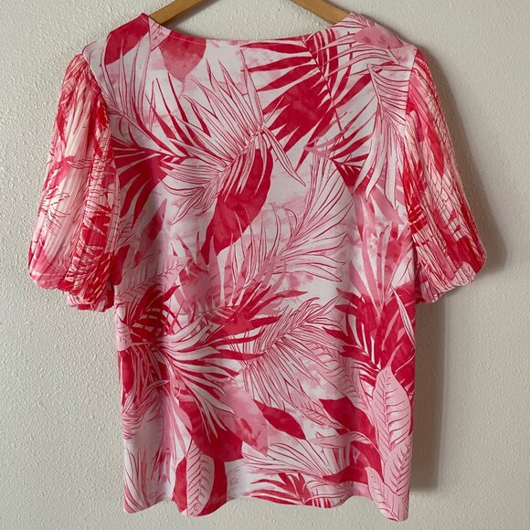 Calvin Klein‎ Short Sleeve Pink White Size Large - Picture 5 of 7